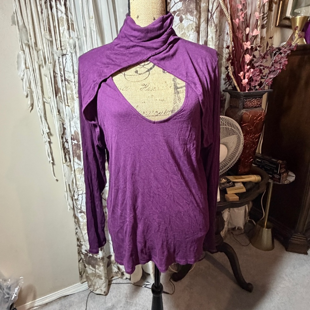 VENUS Deep Purple Knit Top
